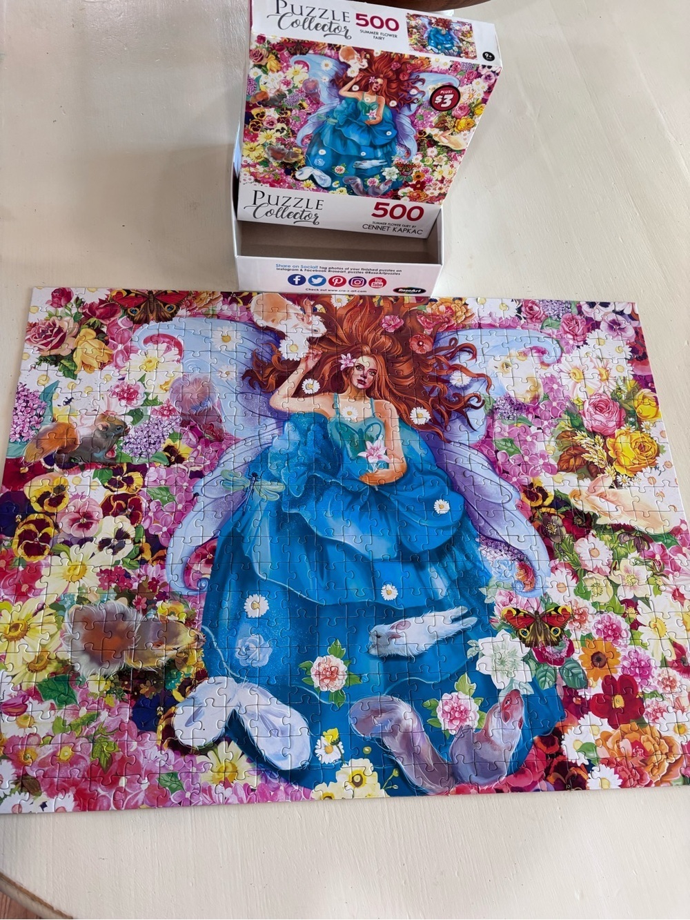 Puzzle Collector 500-Piece Fairy Jigsaw with Blue Dress